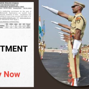 Intermediate candidates (10+2) passed out candidates apply for the new recruitment of CRPF: total 1458 posts, candidates can apply it by online mode